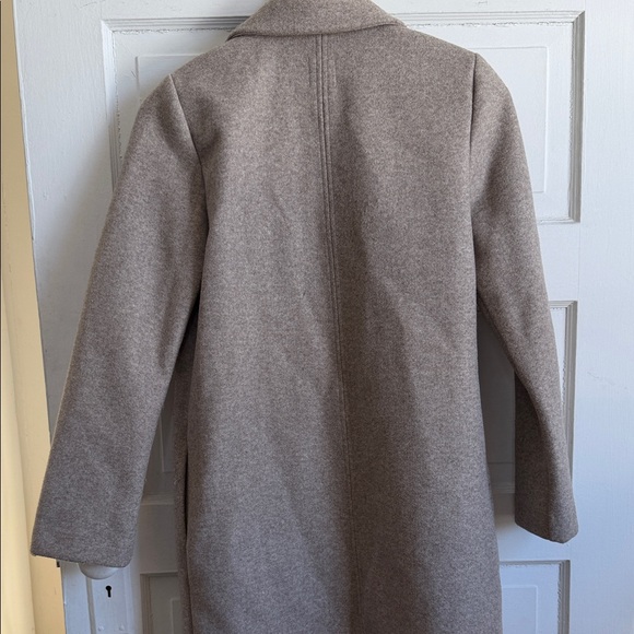 Zara Basic Soft Coat Front Button Beige Classic Trench Coat NWT Sz S - Picture 14 of 15